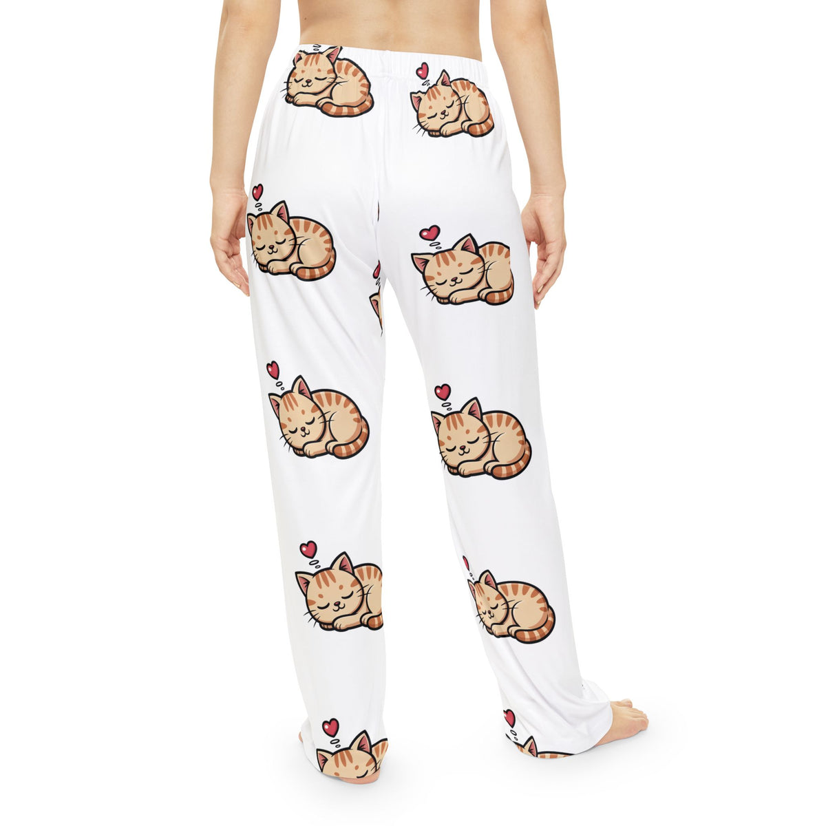Cute Sleeping Cat Pajama Pants — Women's Cozy Sleepwear