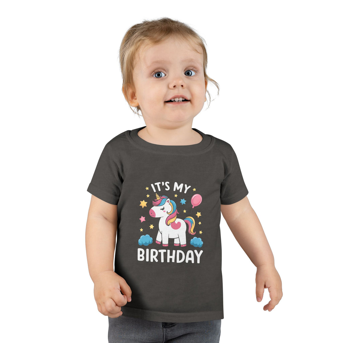 Toddler T-Shirt — "It's My Birthday" Cute Unicorn Birthday Tee