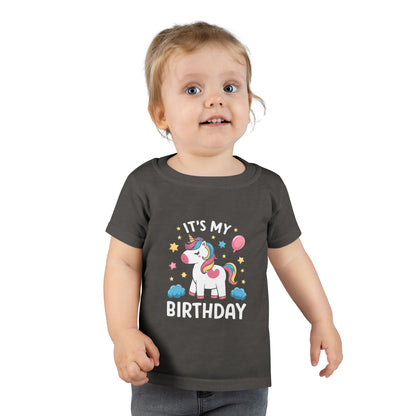 Toddler T-Shirt — "It's My Birthday" Cute Unicorn Birthday Tee