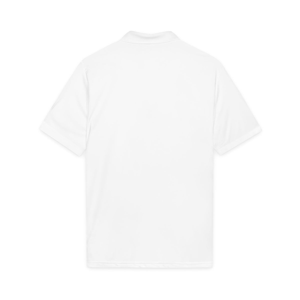 Embroidered Logo Polo Shirt — White Performance Sport Polo