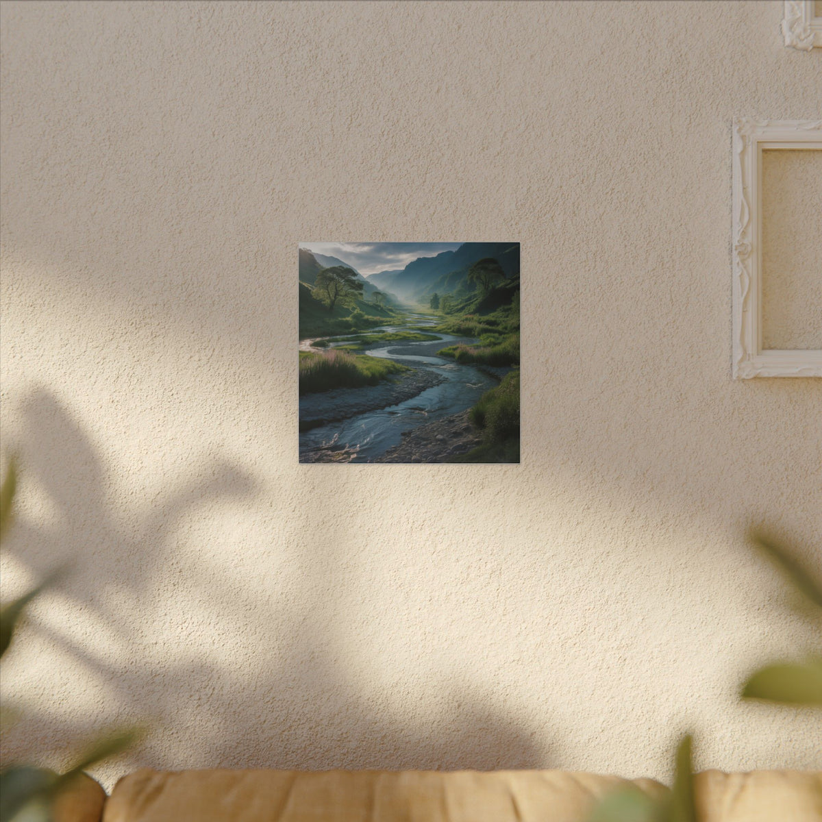 Customizable Serene River Valley Matte Canvas Print — Wall Art