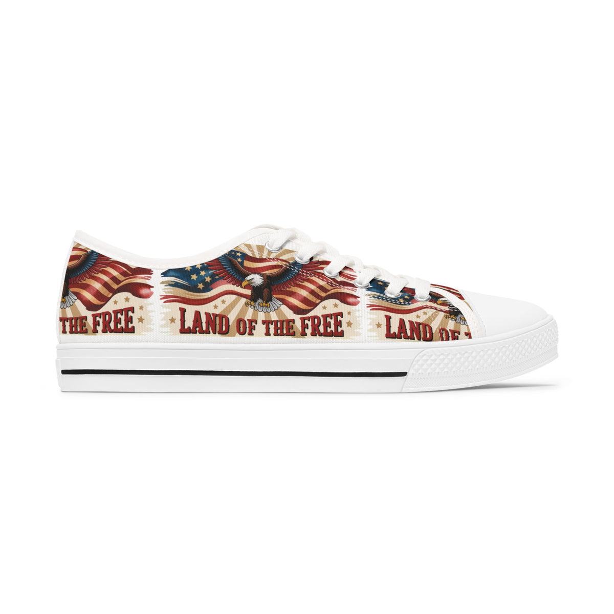 "Land of the Free" Women's Low Top Sneakers