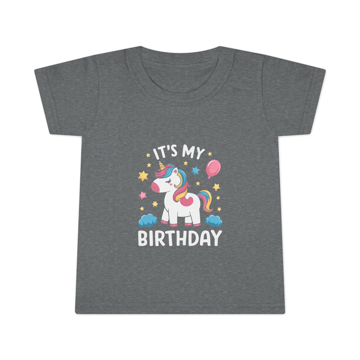 Toddler T-Shirt — "It's My Birthday" Cute Unicorn Birthday Tee