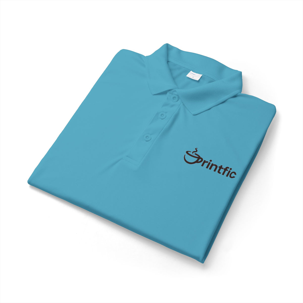 Embroidered Logo Polo Shirt — White Performance Sport Polo