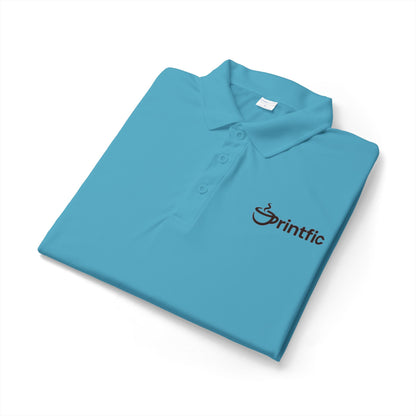 Embroidered Logo Polo Shirt — White Performance Sport Polo