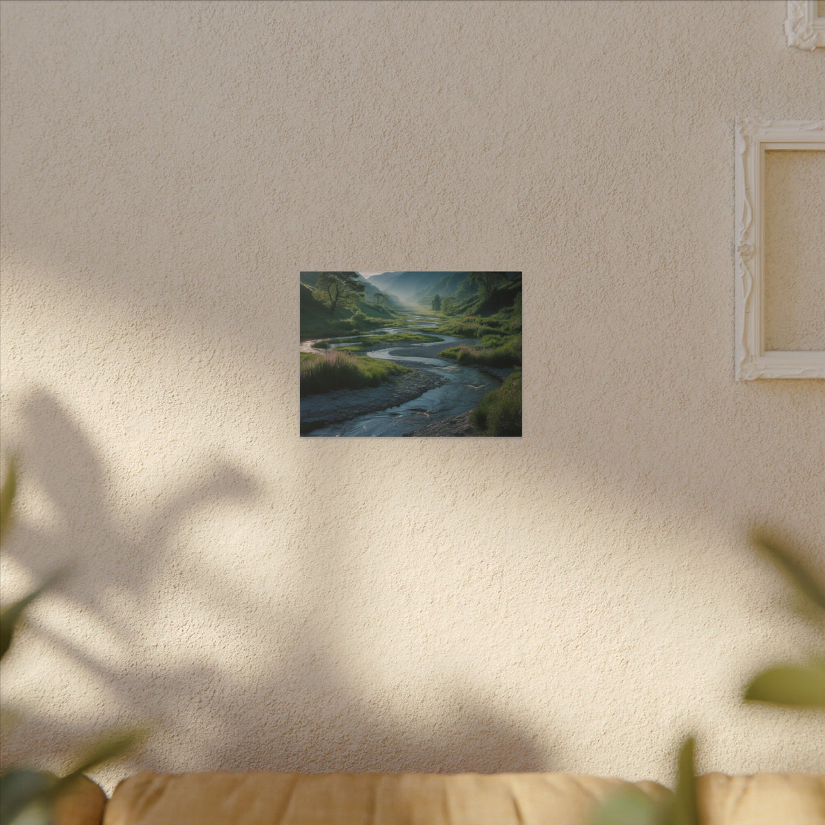 Customizable Serene River Valley Matte Canvas Print — Wall Art