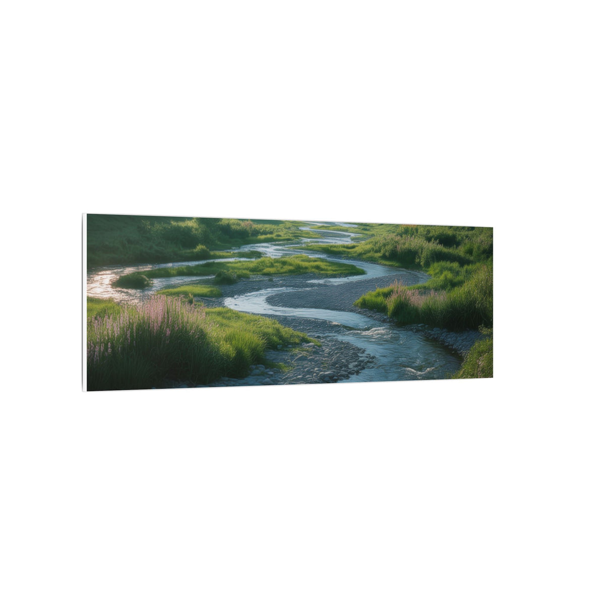 Customizable Serene River Valley Matte Canvas Print — Wall Art