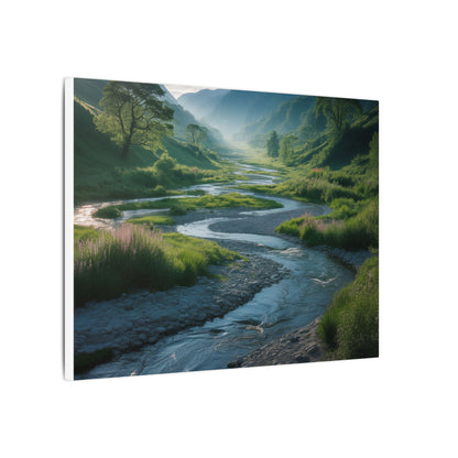 Customizable Serene River Valley Matte Canvas Print — Wall Art