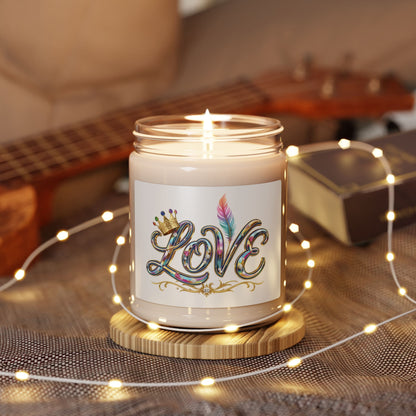 Soy Candle — 'LOVE' Decorative Jar Candle (9oz)