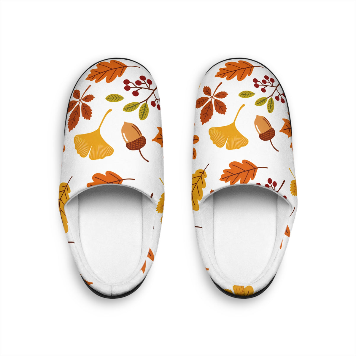 Autumn Leaves Men’s Indoor Slippers – Cozy Fall Patterned House Shoes