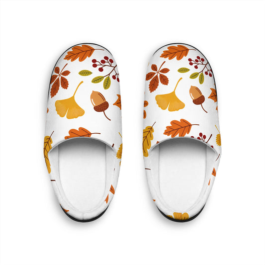 Autumn Leaves Men’s Indoor Slippers – Cozy Fall Patterned House Shoes