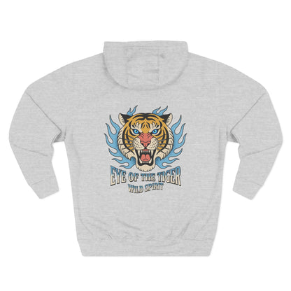 Hoodie — 'Life Is Better With Coffee' & 'Eye of the Tiger' Graphic Fleece Hoodie