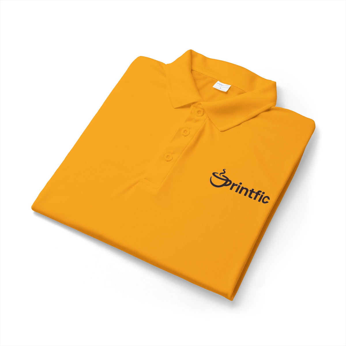 Embroidered Logo Polo Shirt — White Performance Sport Polo