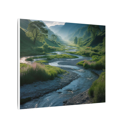 Customizable Serene River Valley Matte Canvas Print — Wall Art