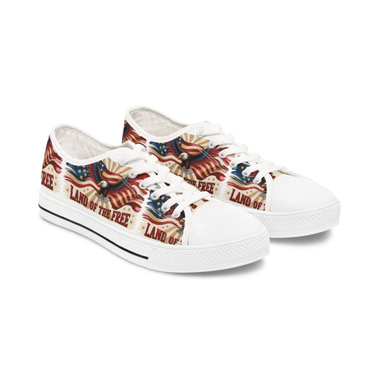 "Land of the Free" Women's Low Top Sneakers