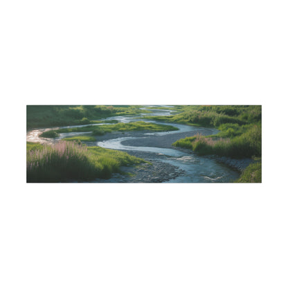 Customizable Serene River Valley Matte Canvas Print — Wall Art