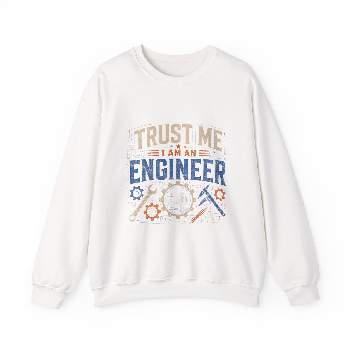 Engineer Crewneck Sweatshirt – “Trust Me I Am An Engineer” Graphic