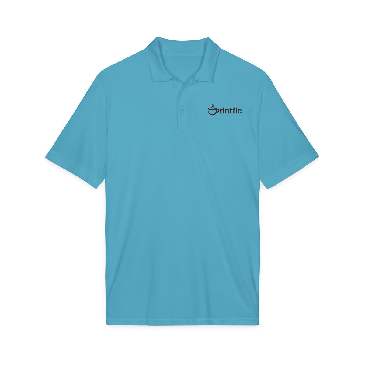 Embroidered Logo Polo Shirt — White Performance Sport Polo