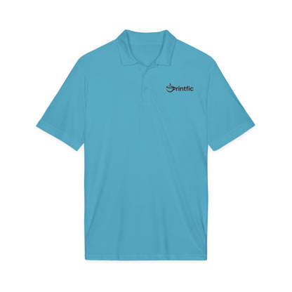 Embroidered Logo Polo Shirt — White Performance Sport Polo