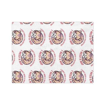 I Need a Nap Cat Blanket — Velveteen Microfiber Cozy for Cat Lovers