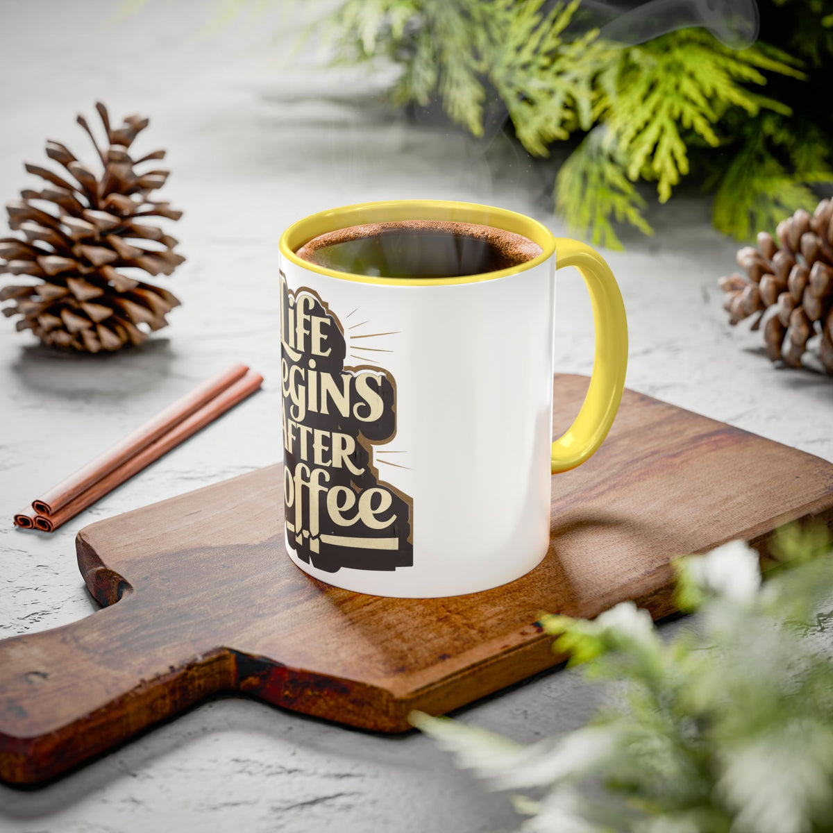 Coffee Mug – "Life Begins After Coffee" Ceramic Mug (11oz/15oz)
