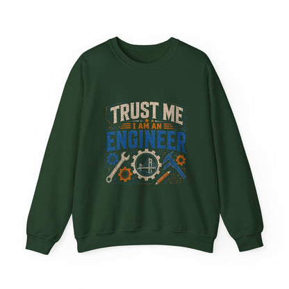 Engineer Crewneck Sweatshirt – “Trust Me I Am An Engineer” Graphic