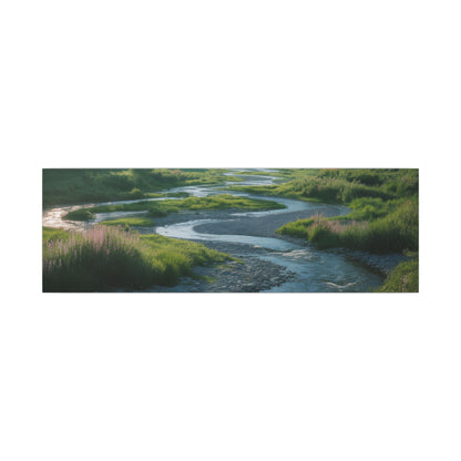 Customizable Serene River Valley Matte Canvas Print — Wall Art