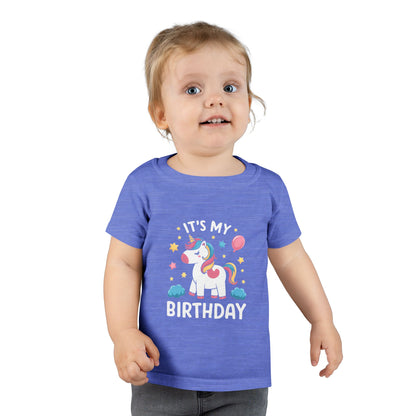 Toddler T-Shirt — "It's My Birthday" Cute Unicorn Birthday Tee
