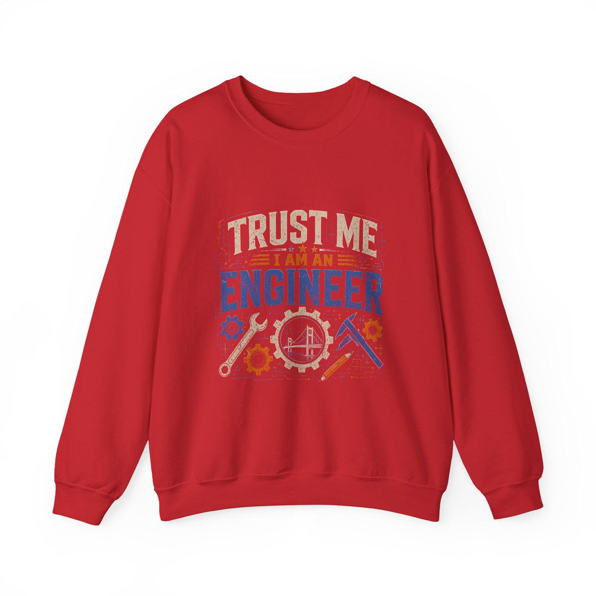 Engineer Crewneck Sweatshirt – “Trust Me I Am An Engineer” Graphic