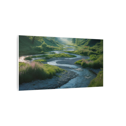 Customizable Serene River Valley Matte Canvas Print — Wall Art