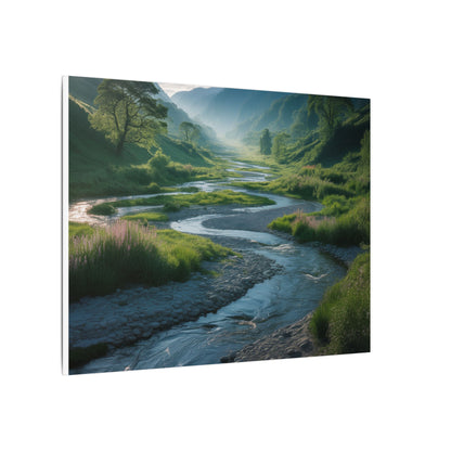 Customizable Serene River Valley Matte Canvas Print — Wall Art