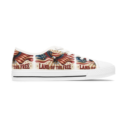 "Land of the Free" Women's Low Top Sneakers
