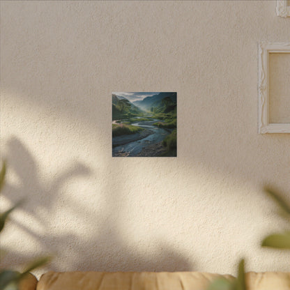 Customizable Serene River Valley Matte Canvas Print — Wall Art