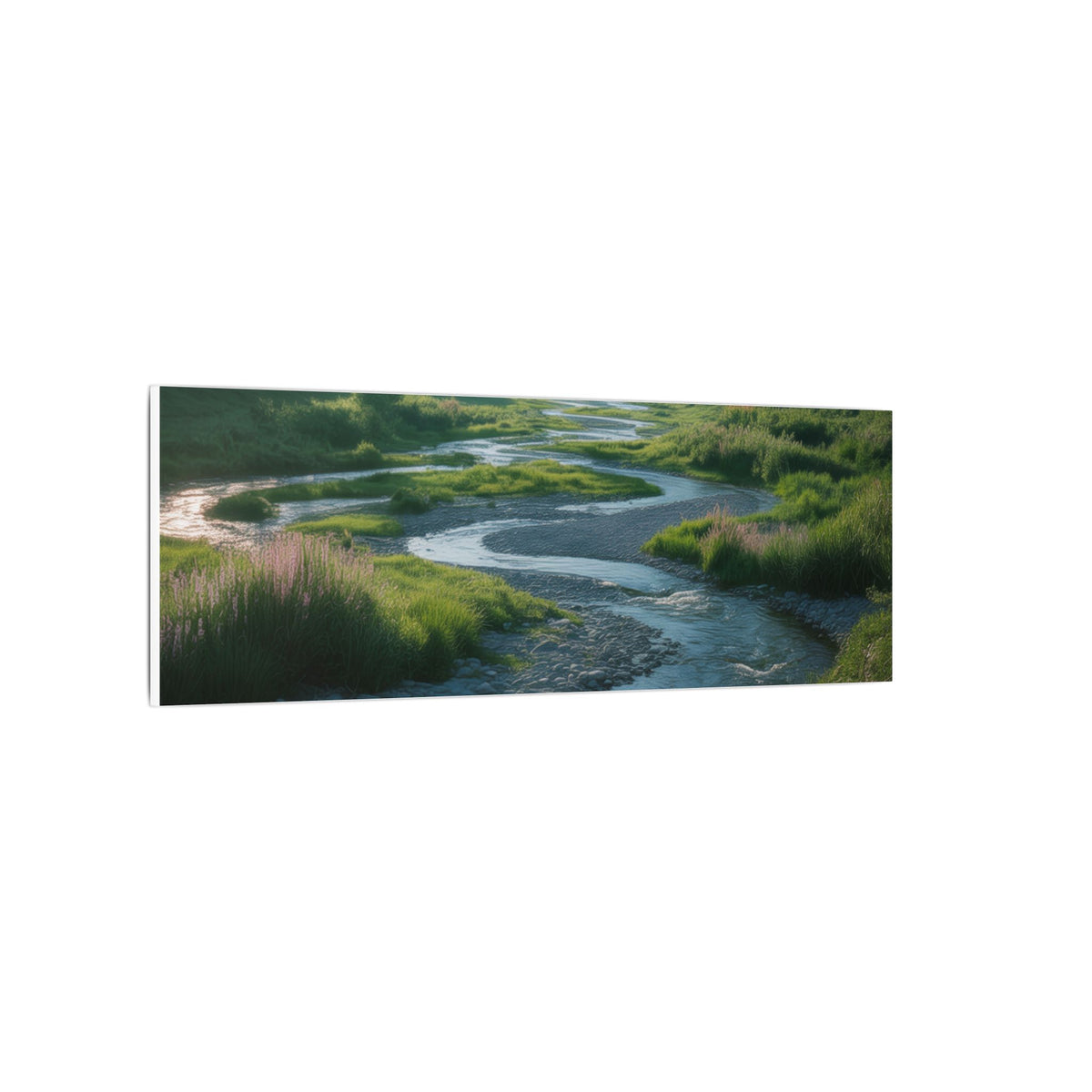 Customizable Serene River Valley Matte Canvas Print — Wall Art