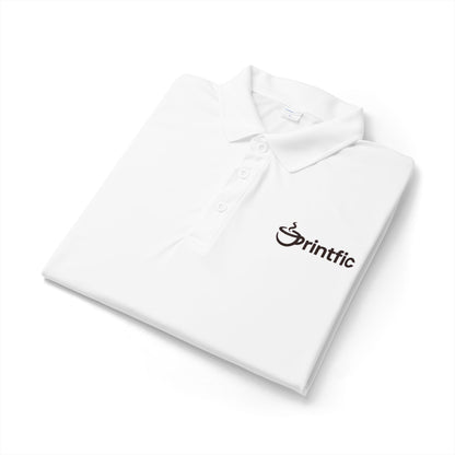 Embroidered Logo Polo Shirt — White Performance Sport Polo