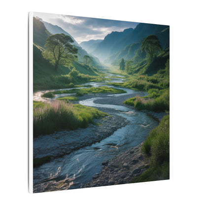 Customizable Serene River Valley Matte Canvas Print — Wall Art