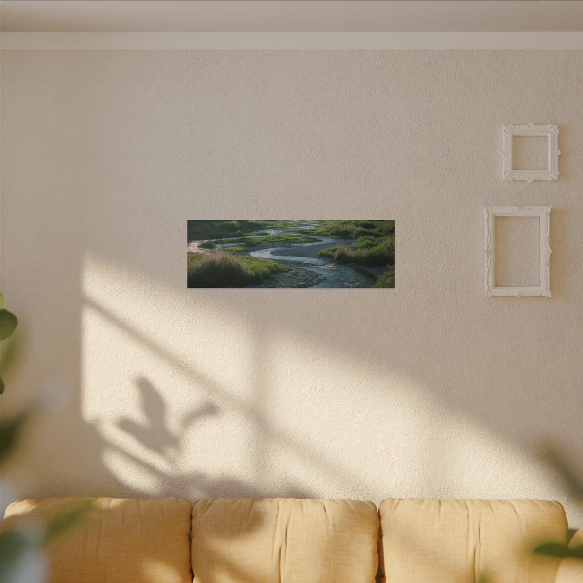 Customizable Serene River Valley Matte Canvas Print — Wall Art