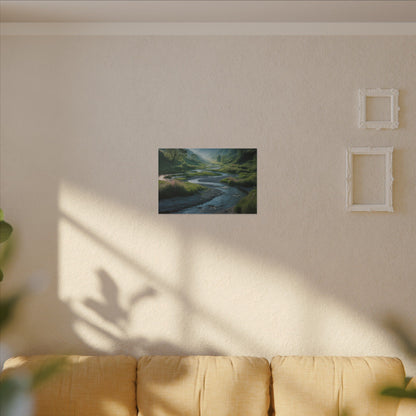 Customizable Serene River Valley Matte Canvas Print — Wall Art