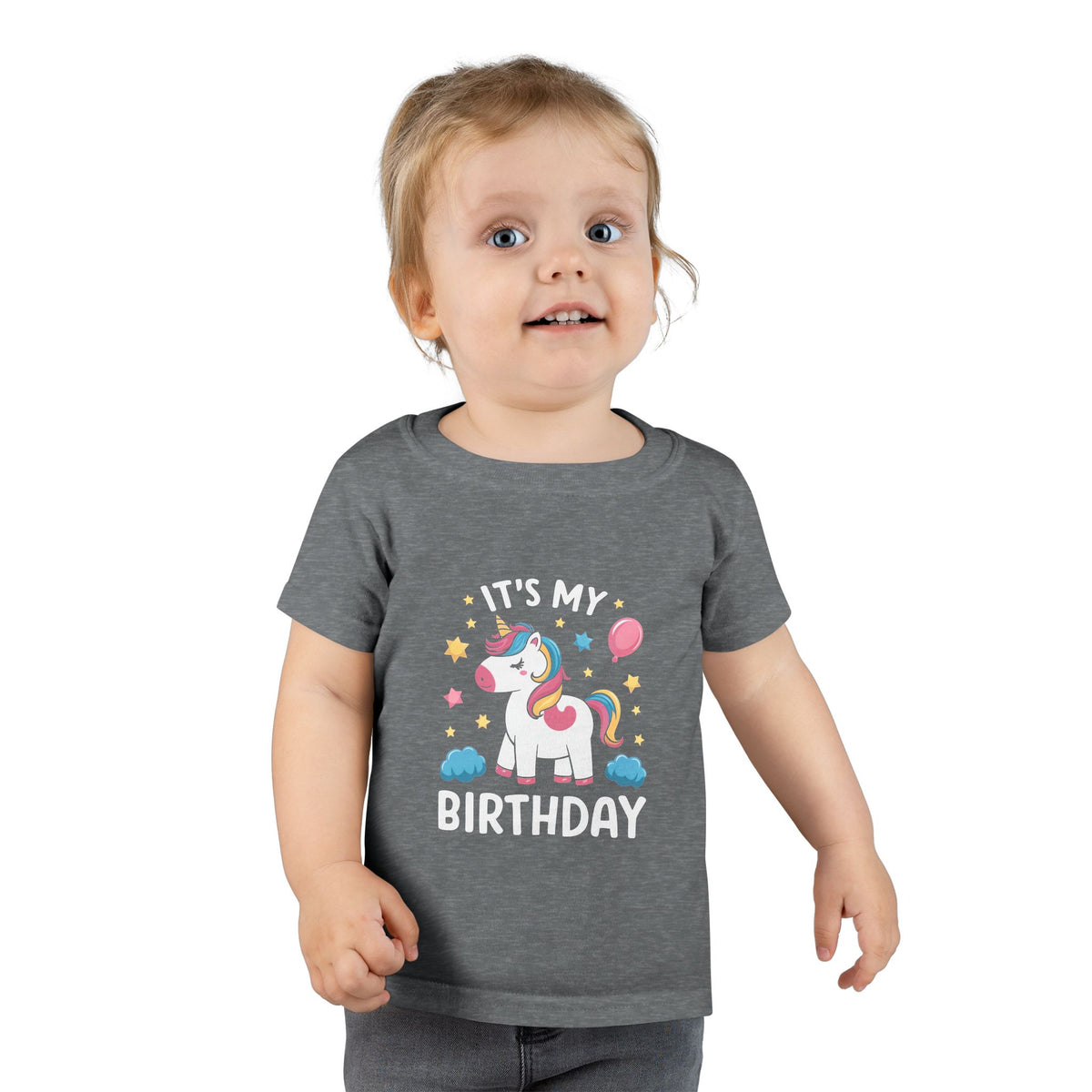 Toddler T-Shirt — "It's My Birthday" Cute Unicorn Birthday Tee