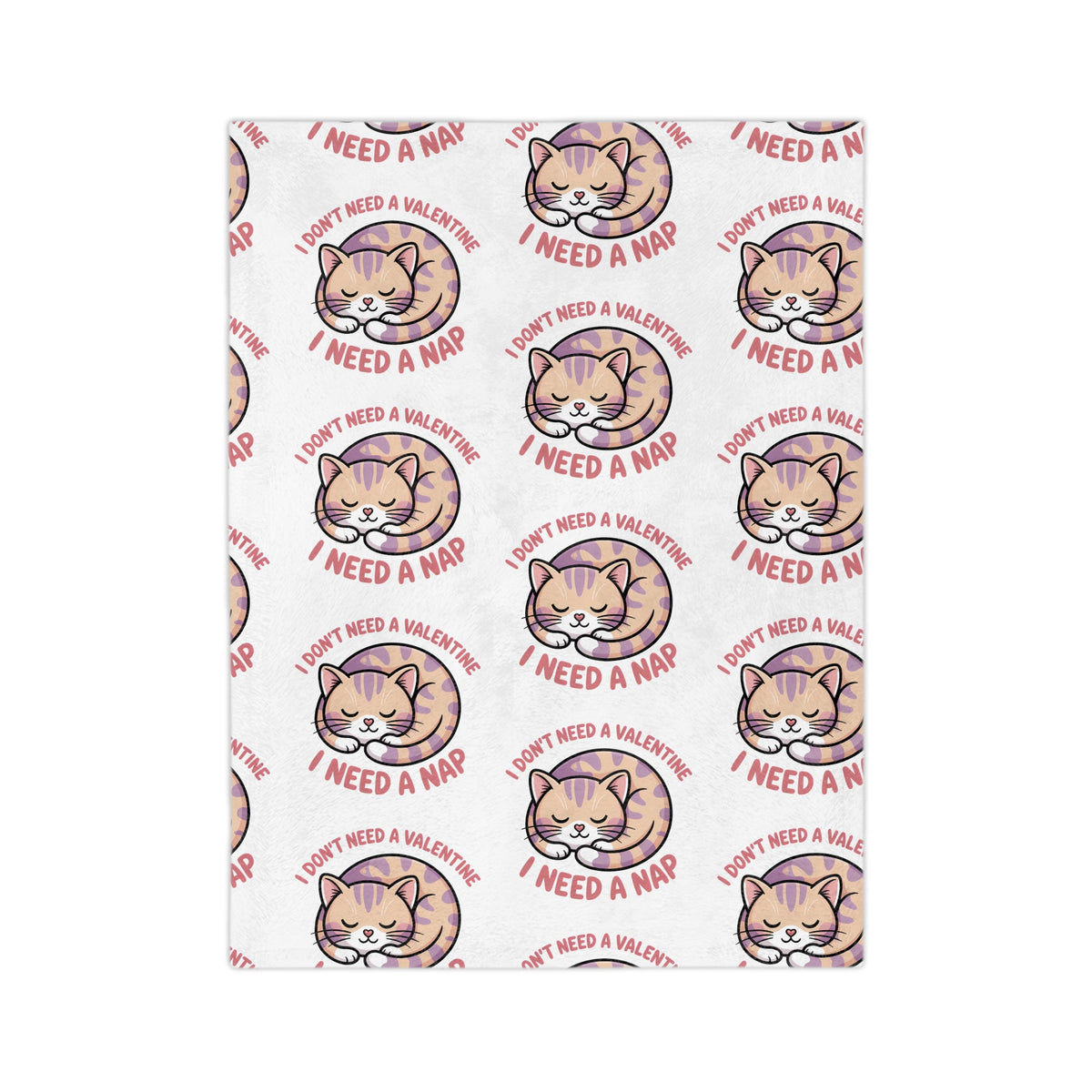 I Need a Nap Cat Blanket — Velveteen Microfiber Cozy for Cat Lovers