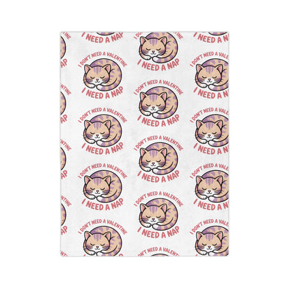 I Need a Nap Cat Blanket — Velveteen Microfiber Cozy for Cat Lovers