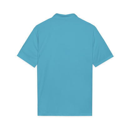 Embroidered Logo Polo Shirt — White Performance Sport Polo